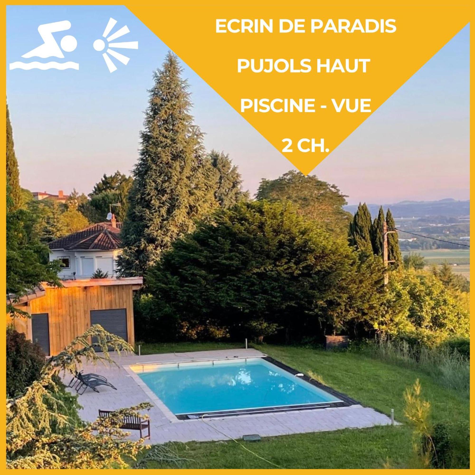 Ecrin De Paradis Pujols Haut Piscine-Vue Exterior foto